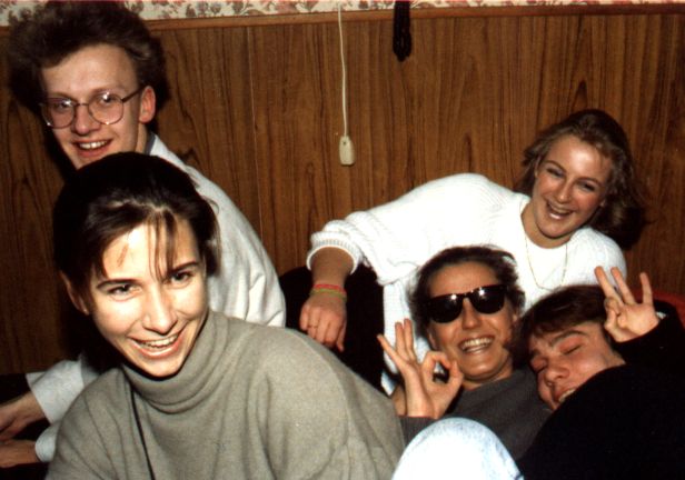 Wolfgangster, Kerstin, Kati, Kirsten und Rainer in Paris 1988.