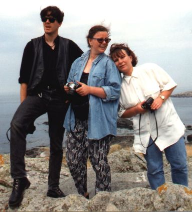 Thomas, Anke und Tina am Meer.