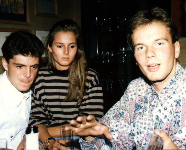 Mo mit Freund bei Buschi 1989.