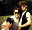 Thomas, Nico und Stefan auf der Oefter Wiese 1992.